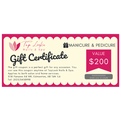 Launched the TapLook Gift Certificate Manicure, Pedicure card to help customers save more 23 Thiet ke chua co ten 57
