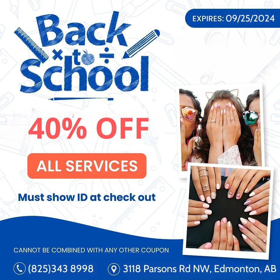 40% OFF All Services - Back To School - TapLook Nails & Spa 15 40 OFF