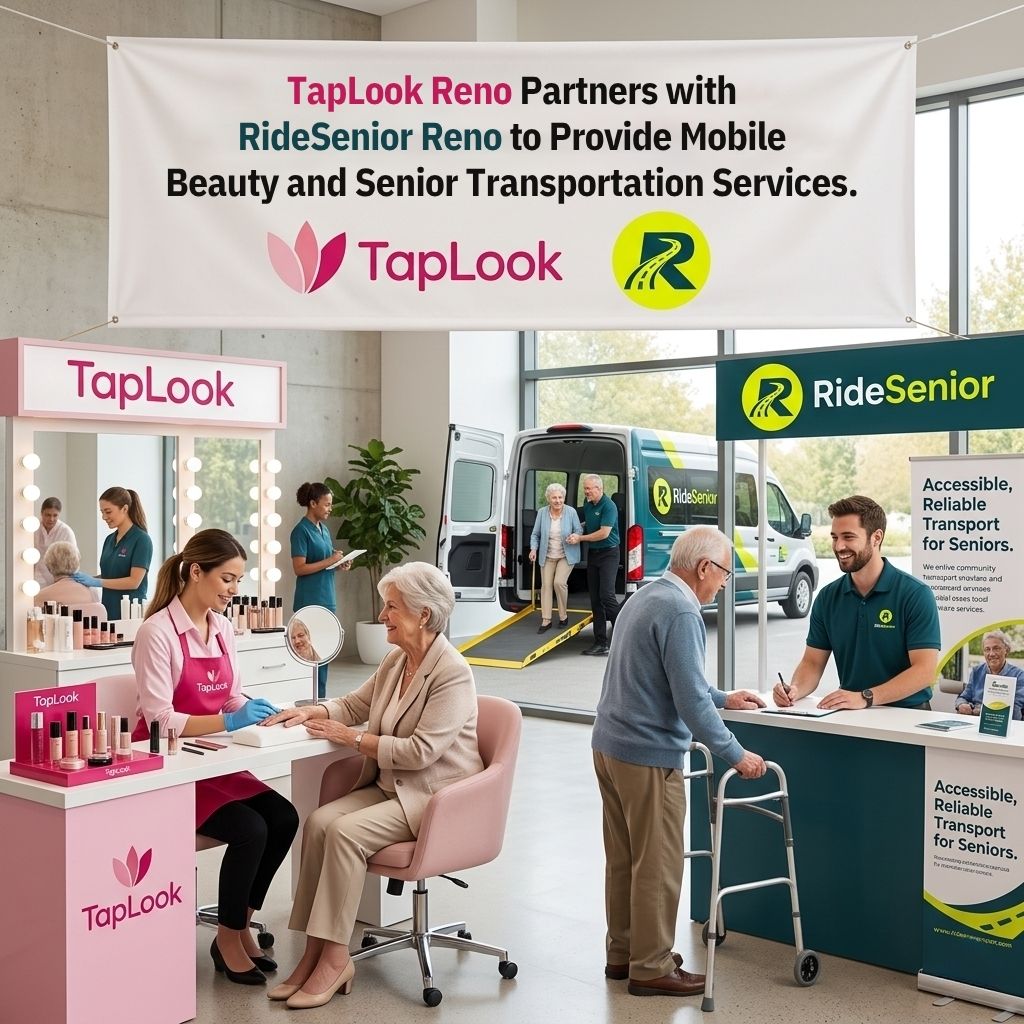 TapLook Reno Partners with RideSenior Reno to Provide Mobile Beauty and Senior Transportation Services