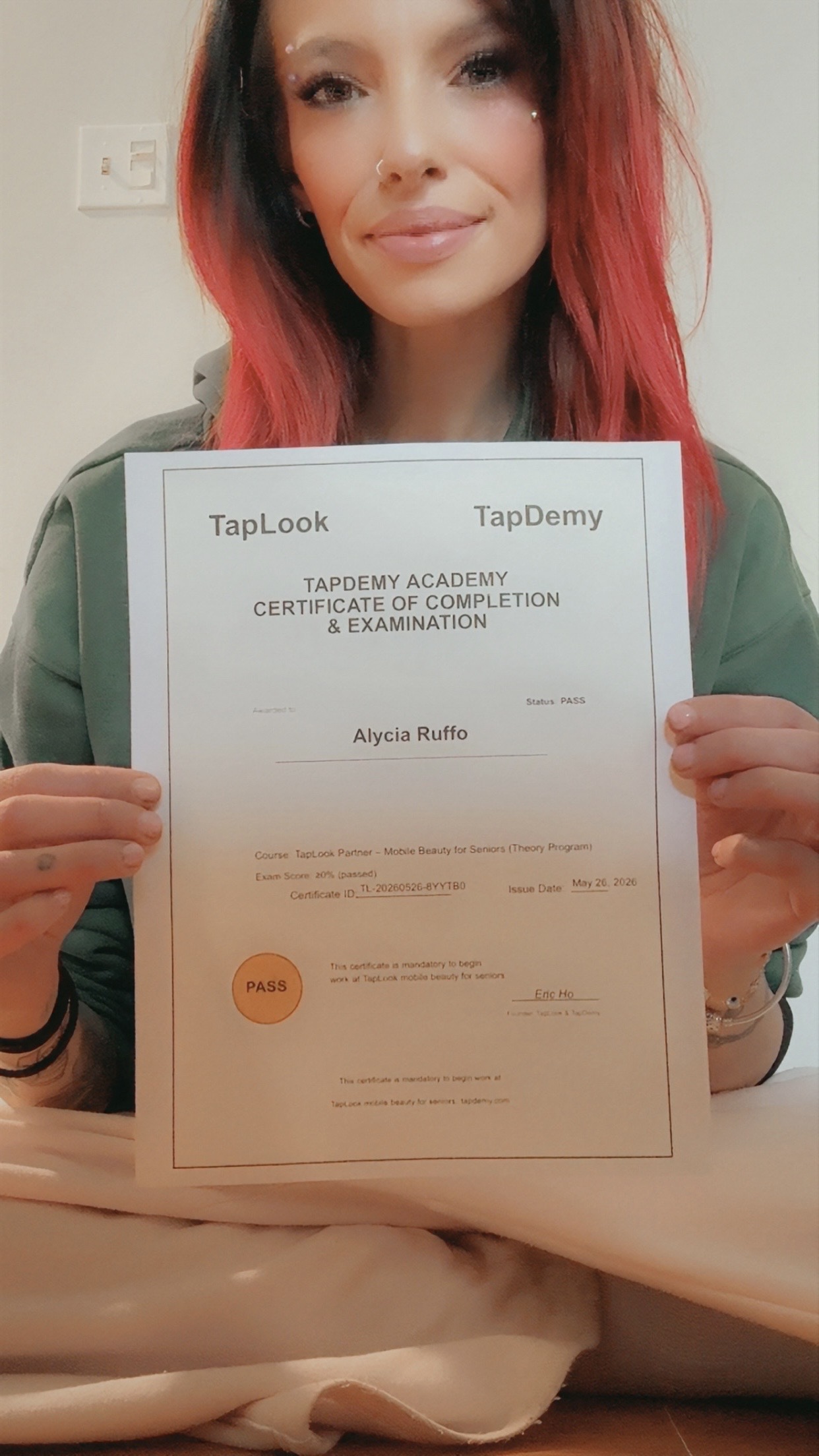 Why Every TapLook Technician Must Complete Standardized Training, Pass an Examination, and Receive Certification Before Starting Work 1 IMG 4858 2