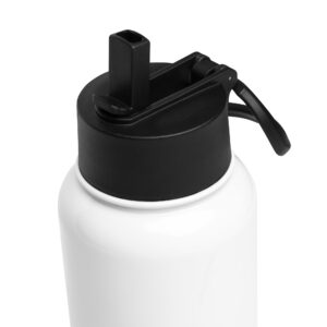 TapLook Stainless Steel Water Bottle 4 stainless steel water bottle with a straw lid white 32 oz product details 6a0b76c89b7cd
