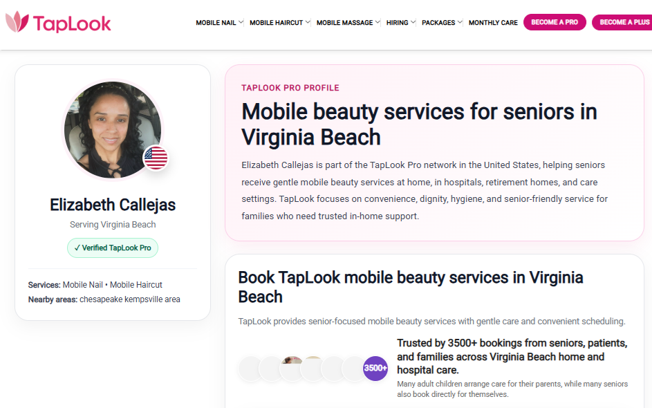Meet Elizabeth Callejas: Bringing Compassionate Mobile Nail and Haircut Services for Seniors in Virginia Beach, Virginia 2 taplook usa1223