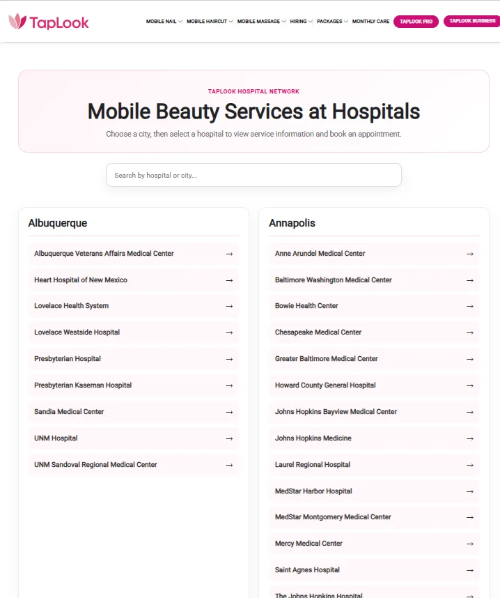 TapLook Expands Access to Mobile Beauty Services Through Its Nationwide Hospital and Retirement Home Network in the United States 1 taplook hospitalnews