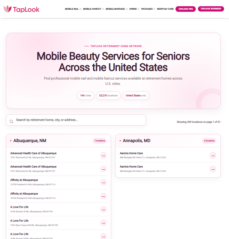 TapLook Expands Access to Mobile Beauty Services Through Its Nationwide Hospital and Retirement Home Network in the United States 2 taplook retirement